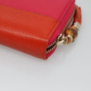 GUCCI Bamboo Long Wallet Leather Pink Gold 307984 Auth am8849-15