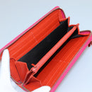 GUCCI Bamboo Long Wallet Leather Pink Gold 307984 Auth am8849-10