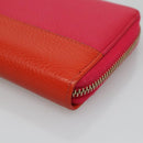 GUCCI Bamboo Long Wallet Leather Pink Gold 307984 Auth am8849-7