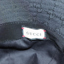 GUCCI GG Canvas Sherry Line Web Bucket Hat Hat Black 722377 Auth am8853V-10