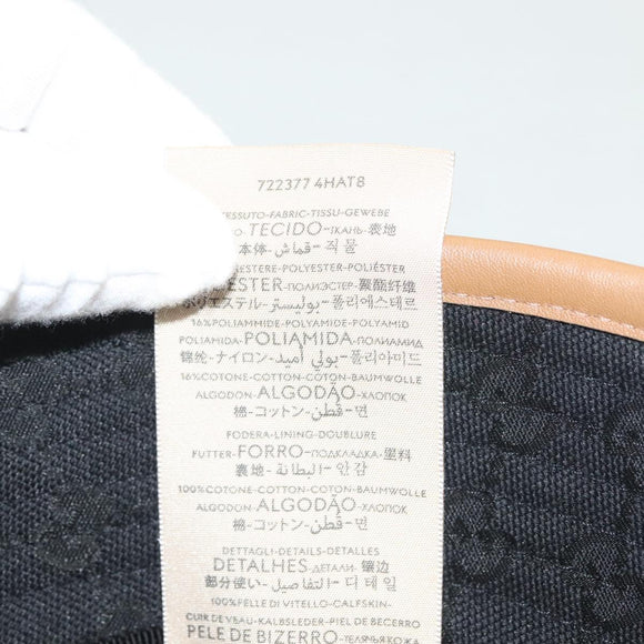 GUCCI GG Canvas Sherry Line Web Bucket Hat Hat Black 722377 Auth am8853V