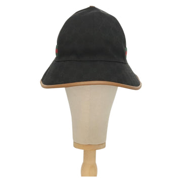 GUCCI GG Canvas Sherry Line Web Bucket Hat Hat Black 722377 Auth am8853V - 0