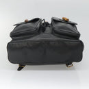 GUCCI Bamboo Backpack Leather Black Gold 008 2058 0016 Auth am8855-5