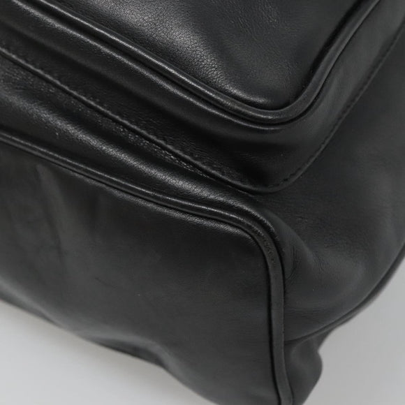 GUCCI Bamboo Backpack Leather Black Gold 008 2058 0016 Auth am8855