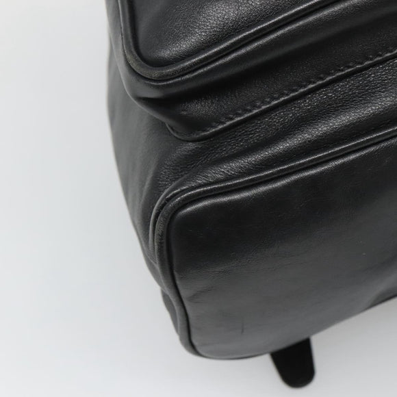 GUCCI Bamboo Backpack Leather Black Gold 008 2058 0016 Auth am8855