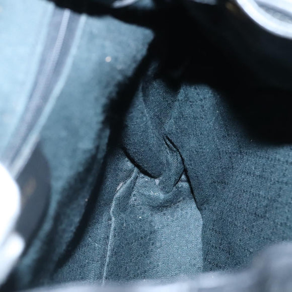 GUCCI Bamboo Backpack Leather Black Gold 008 2058 0016 Auth am8855