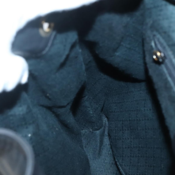 GUCCI Bamboo Backpack Leather Black Gold 008 2058 0016 Auth am8855