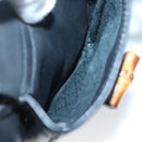 GUCCI Bamboo Backpack Leather Black Gold 008 2058 0016 Auth am8855-24