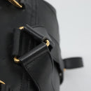 GUCCI Bamboo Backpack Leather Black Gold 008 2058 0016 Auth am8855-9