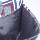 MCM Logogram Vicetos Clutch Bag PVC Leather Gray Gold Auth am8856-15