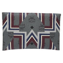 MCM Logogram Vicetos Clutch Bag PVC Leather Gray Gold Auth am8856-3