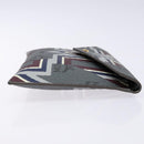 MCM Logogram Vicetos Clutch Bag PVC Leather Gray Gold Auth am8856-4