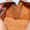 MCM Logogram Vicetos Boston Bag PVC Leather Brown Gold Auth am8857-17