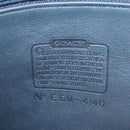 Coach Tote Bag Leather Navy Gold Auth am8870-12