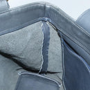 Coach Tote Bag Leather Navy Gold Auth am8870-17