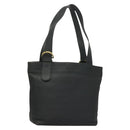 Coach Tote Bag Leather Navy Gold Auth am8870-1
