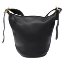Coach Shoulder Bag Leather Black Gold Auth am8871-13