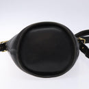 Coach Shoulder Bag Leather Black Gold Auth am8871-5