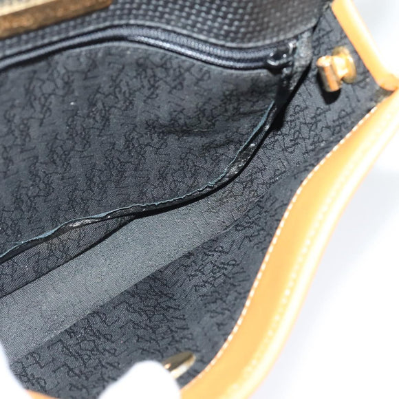 SAINT LAURENT Shoulder Bag Leather Black Gold Auth am8872