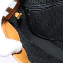 SAINT LAURENT Shoulder Bag Leather Black Gold Auth am8872-20