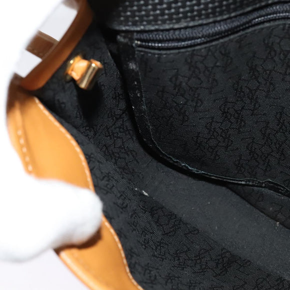 SAINT LAURENT Shoulder Bag Leather Black Gold Auth am8872