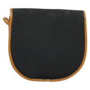 SAINT LAURENT Shoulder Bag Leather Black Gold Auth am8872-2