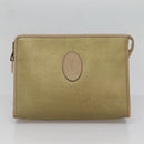 SAINT LAURENT Clutch Bag 2Set Beige Brown gold Auth am8873-10