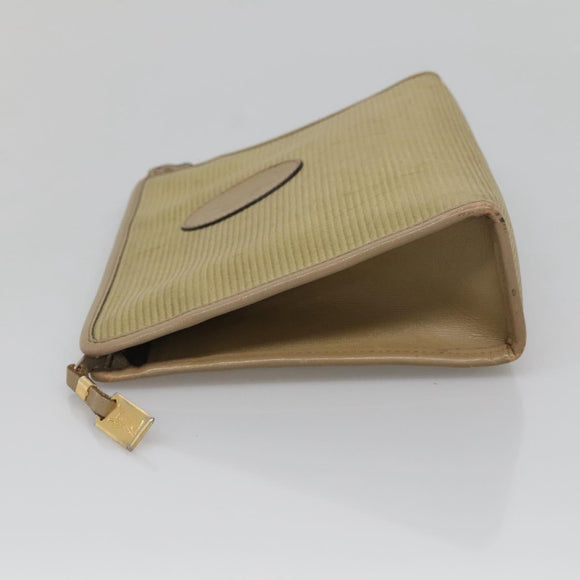 SAINT LAURENT Clutch-Tasche 2er Set Beige Braun Gold Authentisch am8873