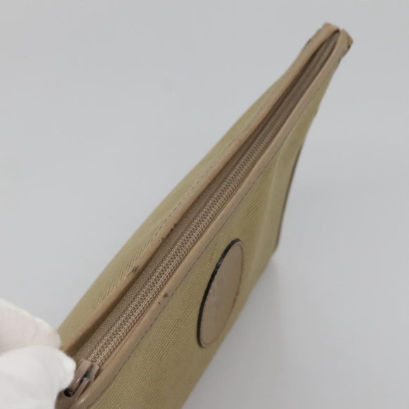 SAINT LAURENT Clutch Bag 2Set Beige Brown gold Auth am8873