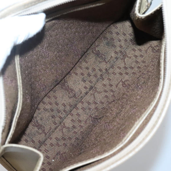 SAINT LAURENT Clutch Bag 2Set Beige Brown gold Auth am8873