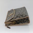 SAINT LAURENT Clutch Bag 2Set Beige Brown gold Auth am8873-4