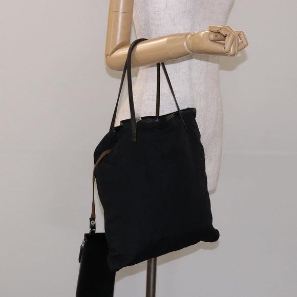 FENDI Zucca Canvas Tote Bag Black Auth am8881