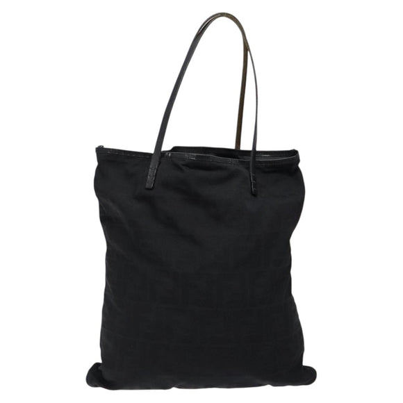 FENDI Zucca Canvas Tote Bag Black Auth am8881