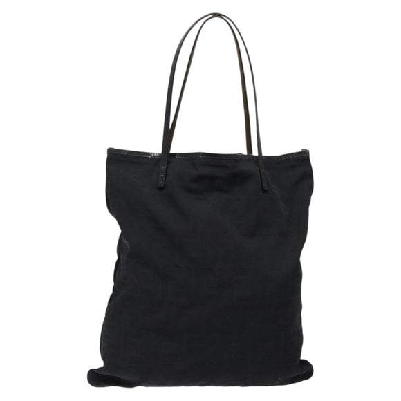 FENDI Zucca Canvas Tote Bag Black Auth am8881