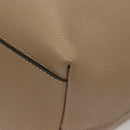 VERSACE Tote Bag Leather Beige Gold Auth am8882-14