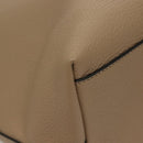 VERSACE Tote Bag Leather Beige Gold Auth am8882-15