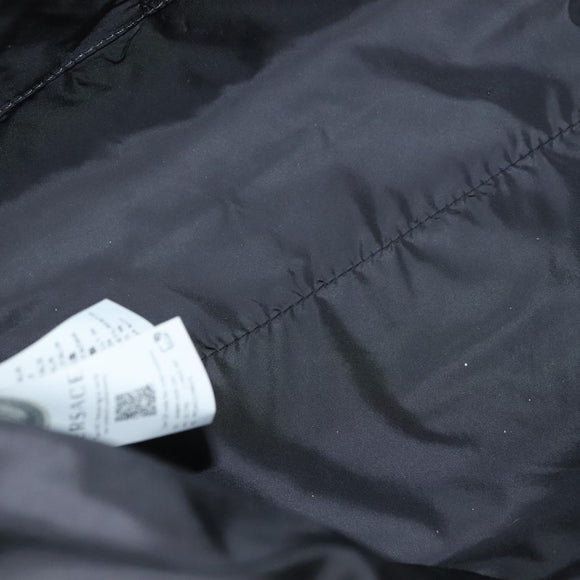 VERSACE Tote Bag Leather Beige Gold Auth am8882