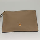 VERSACE Tote Bag Leather Beige Gold Auth am8882-21