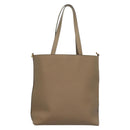 VERSACE Tote Bag Leather Beige Gold Auth am8882-2