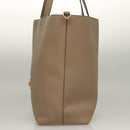 VERSACE Tote Bag Leather Beige Gold Auth am8882-3