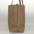 VERSACE Tote Bag Leather Beige Gold Auth am8882-4