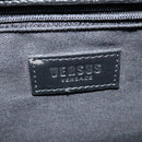 VERSACE Hand Bag Leather Black Silver Auth am8883-19
