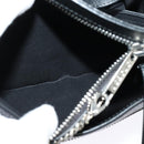 VERSACE Hand Bag Leather Black Silver Auth am8883-23