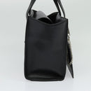 VERSACE Hand Bag Leather Black Silver Auth am8883-3