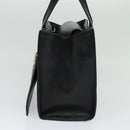 VERSACE Hand Bag Leather Black Silver Auth am8883-4