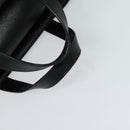 VERSACE Hand Bag Leather Black Silver Auth am8883-7