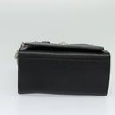 VERSACE Hand Bag Leather Black Silver Auth am8883-5