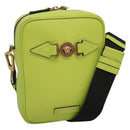 VERSACE Shoulder Bag Leather LIme Green Gold Auth am8884-1