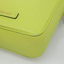 VERSACE Shoulder Bag Leather LIme Green Gold Auth am8884-9