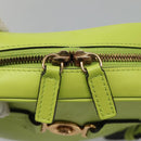 VERSACE Shoulder Bag Leather LIme Green Gold Auth am8884-17